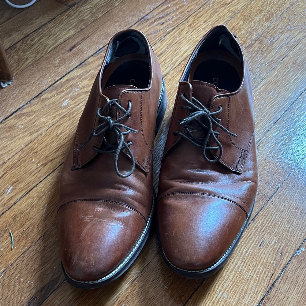 Cole Haan Brown Leather Men's Oxfords
